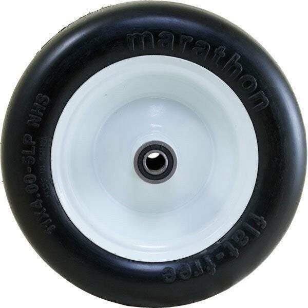 Marathon 01410P 11x4.00-5 Flat Free Lawn & Garden Tire on Rim Pack of 2
