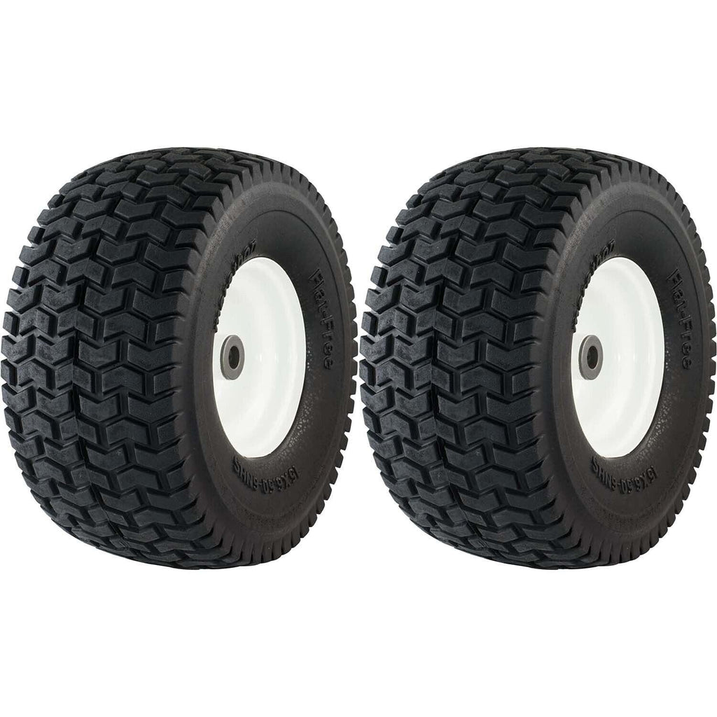 Marathon 30426 Flat Free Lawn & Garden Tire on Rim 15x6.50-6 Pack of 2