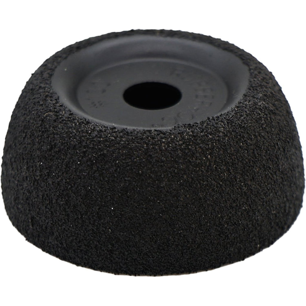 Rubberhog 2" x 3/4" Flared Buffing Wheel 60 Grit 3/8" Arbor Hole Economy