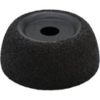 Rubberhog 2" x 3/4" Flared Buffing Wheel 60 Grit 3/8" Arbor Hole Economy