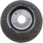 Rubberhog 2" x 3/4" Flared Buffing Wheel 60 Grit 3/8" Arbor Hole Economy