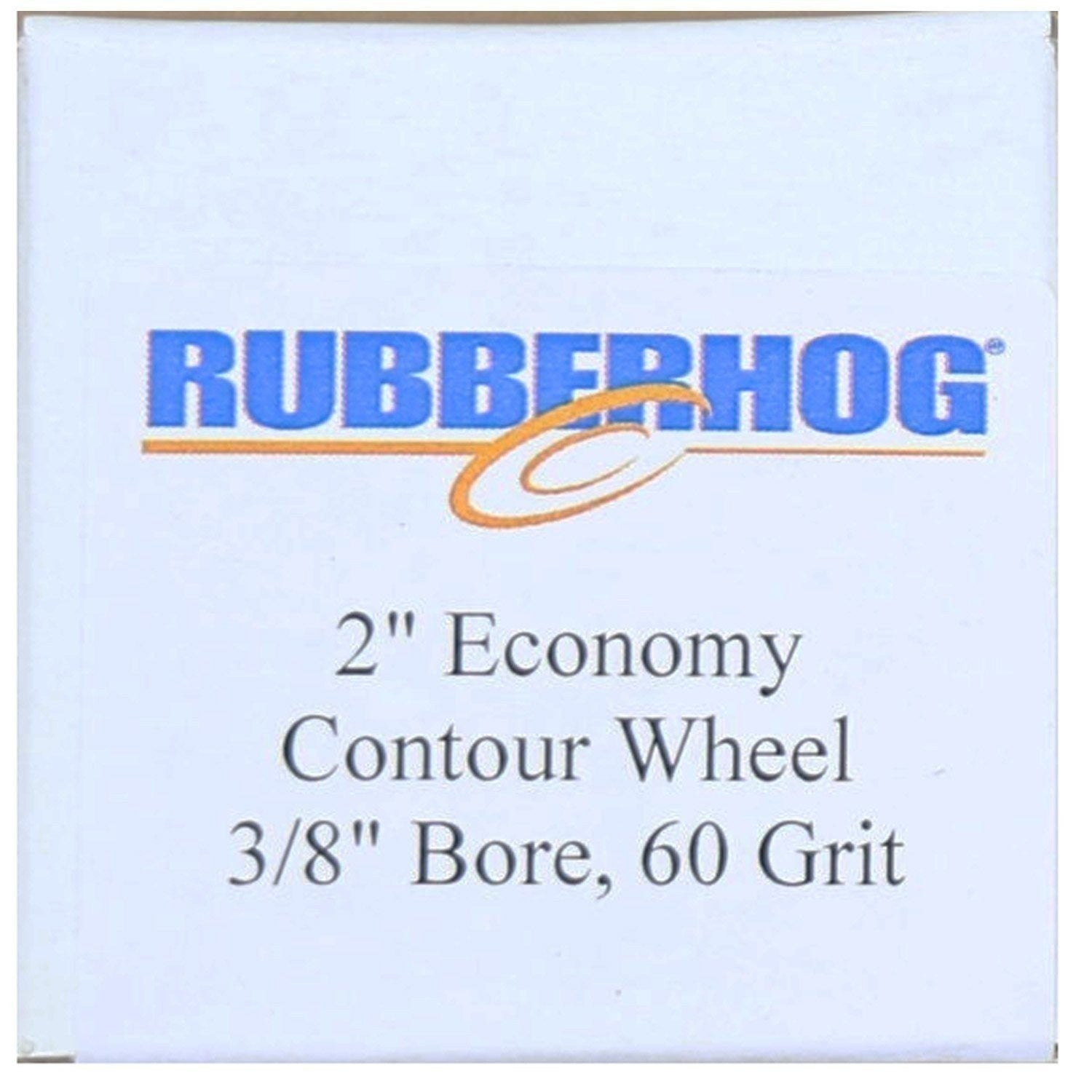 Rubberhog 2" x 3/4" Flared Buffing Wheel 60 Grit 3/8" Arbor Hole Economy