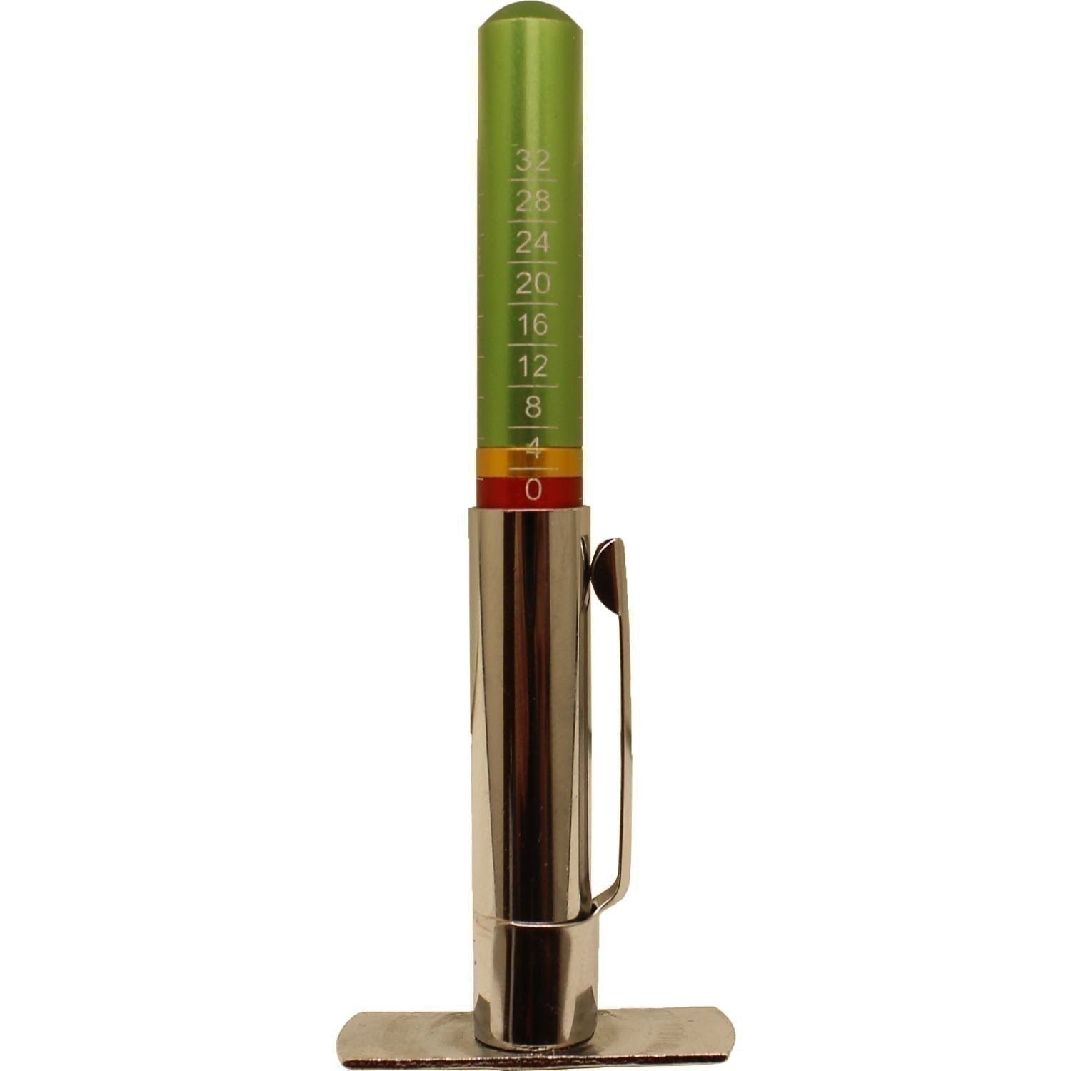 00190 Tread Depth Gauge with Red Yellow Green Metal Indicator Bar Tool