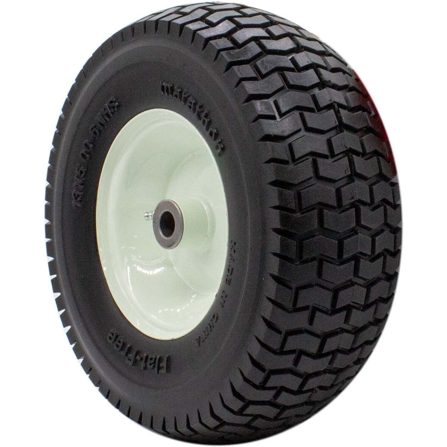 Marathon 30326 Flat Free Lawn Mower Tire 13x5.00-6 on Rim with Bushing