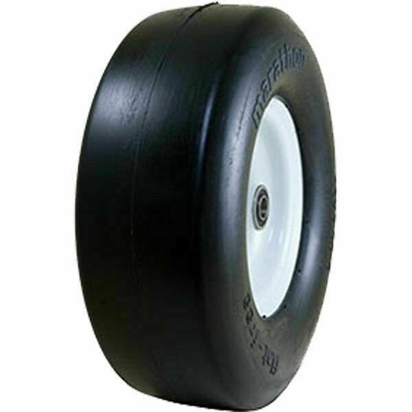 Marathon 30326 Flat Free Lawn Mower Tire 13x5.00-6 on Rim with Bushing