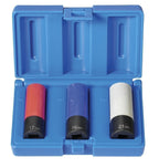 Grey Pneumatic 1503TP 3-Piece 1/2" Drive Metric Deep Impact Socket Set