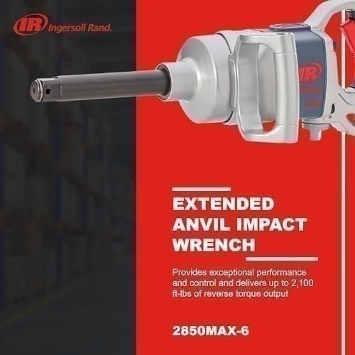 Ingersoll Rand 2850MAX-6 1" Impact Wrench with 6" Extension Anvil