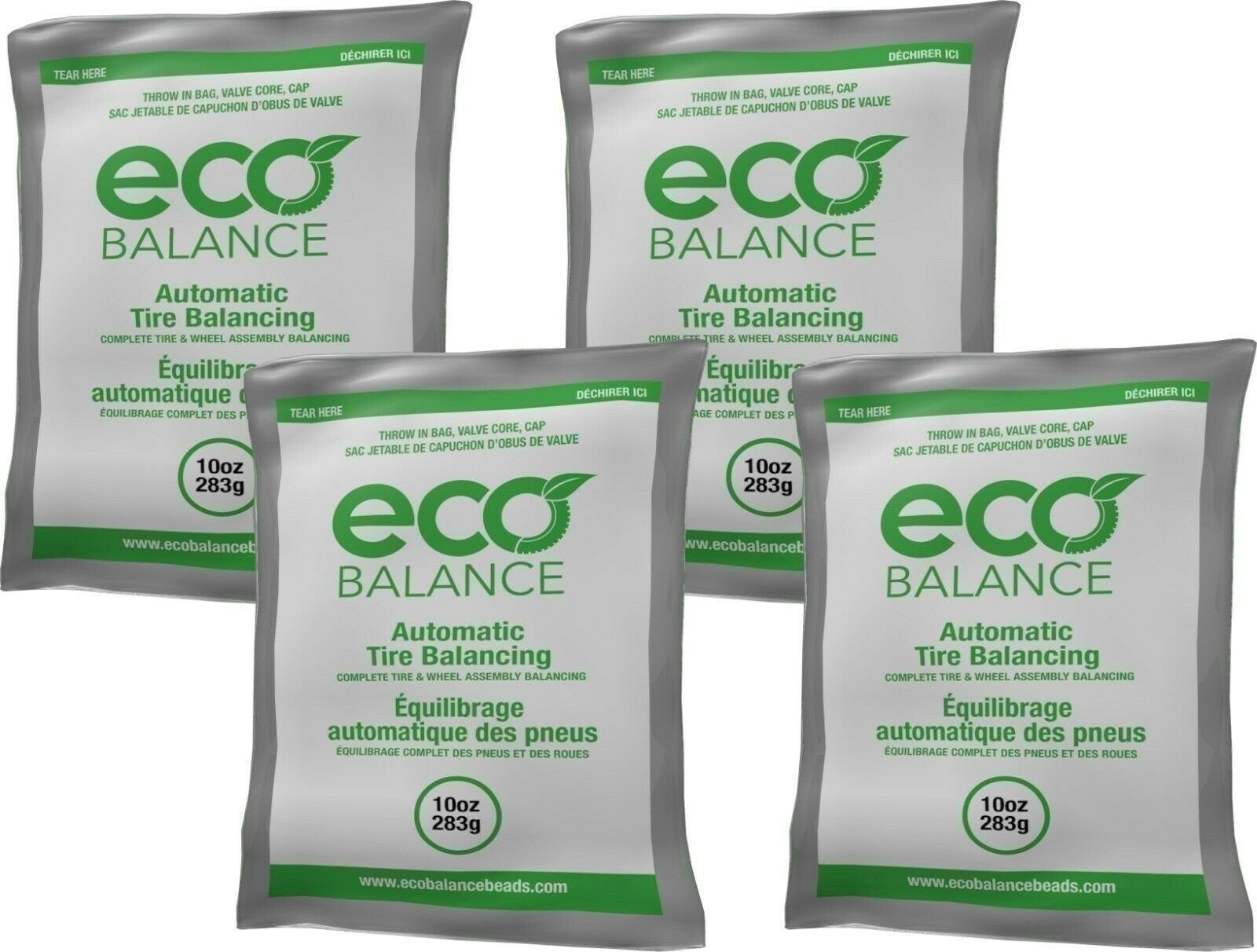 ECO Balance 10EB Tire Balancing Beads 10oz 4 Bags for Smooth Ride