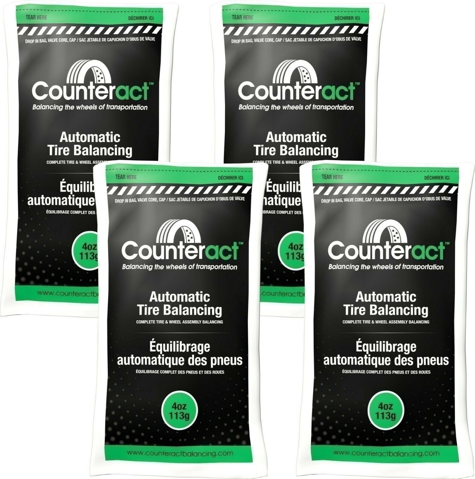 Counteract 040BNB Tire Balancing Beads 4 oz - 4 Bags Pack