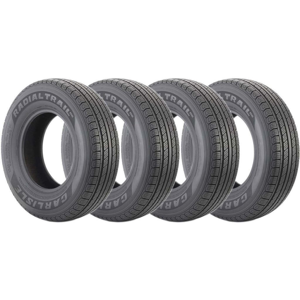 Carlisle Radial Trail HD 8ply Trailer Tires ST205/75R15 Pack of 4