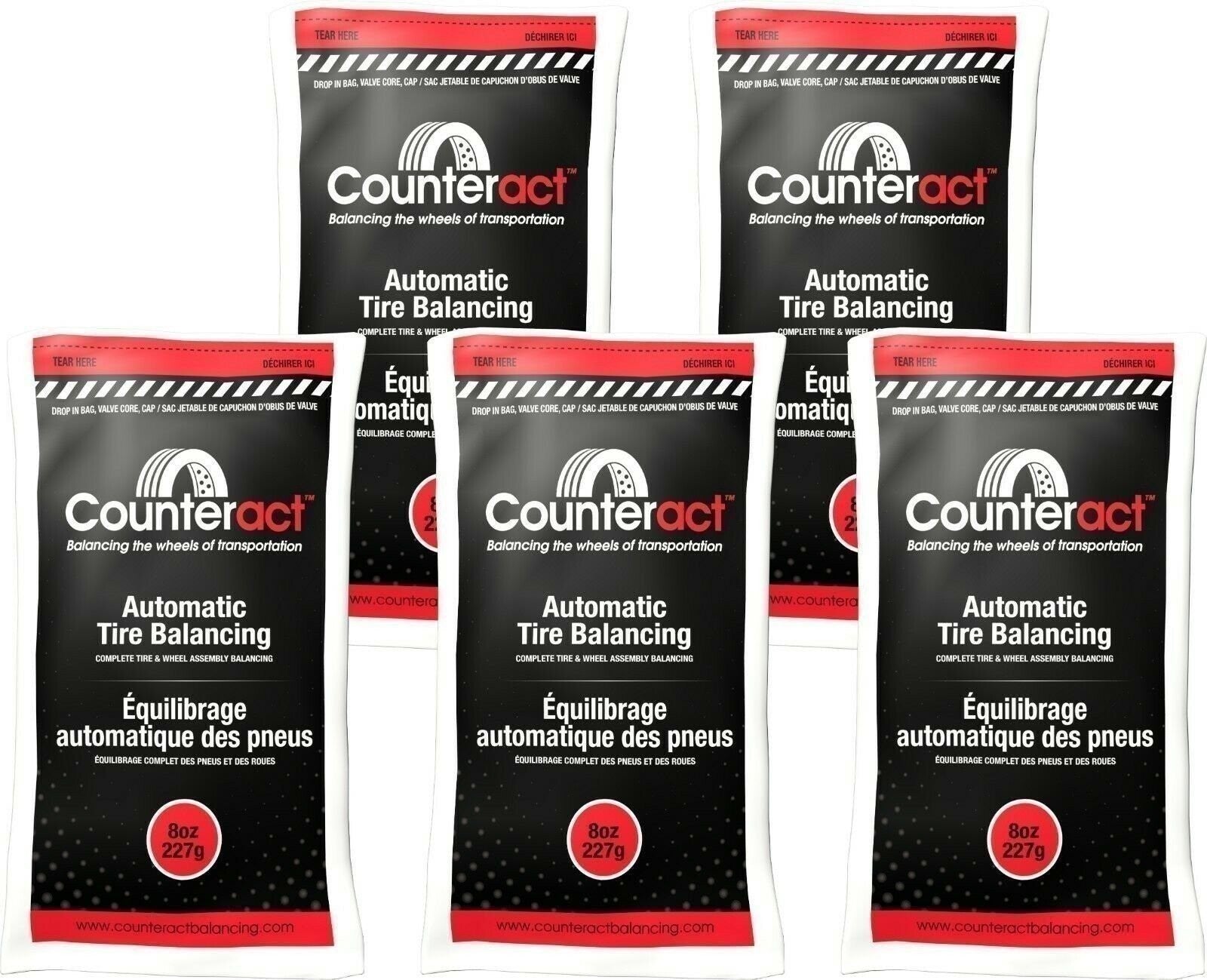 Counteract 080BNB Tire Balancing Beads 8oz - 5 Bags for Smooth Ride
