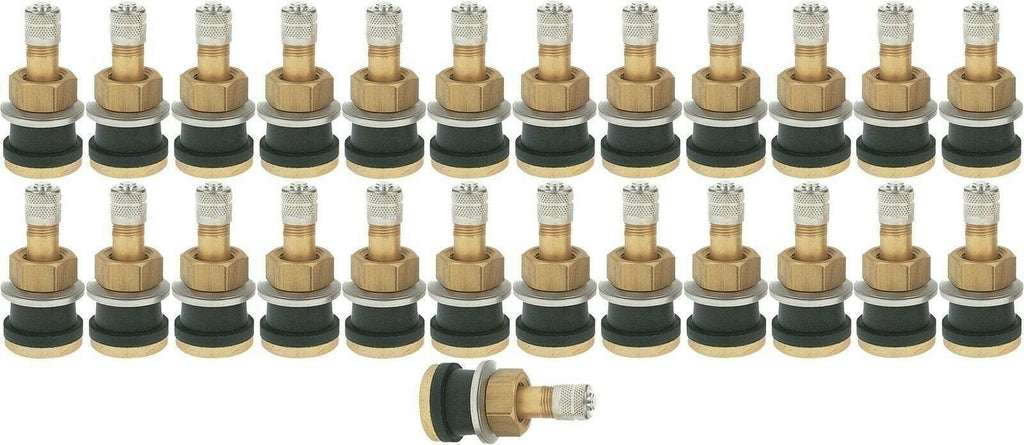 TR501 1.5" Brass Tubeless Truck Tire Valve Stem Clamp-in Pack of 25