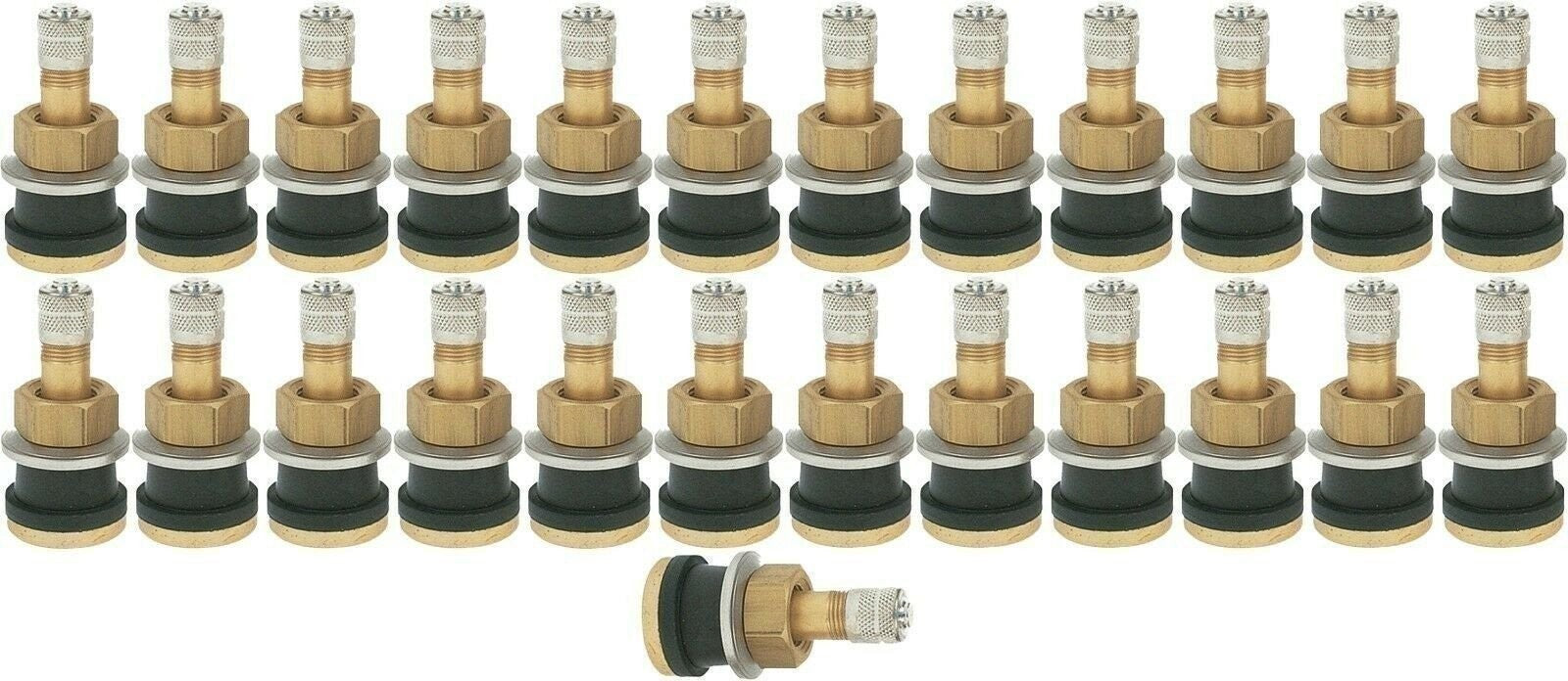 TR501 1.5" Brass Tubeless Truck Tire Valve Stem Clamp-in Pack of 25