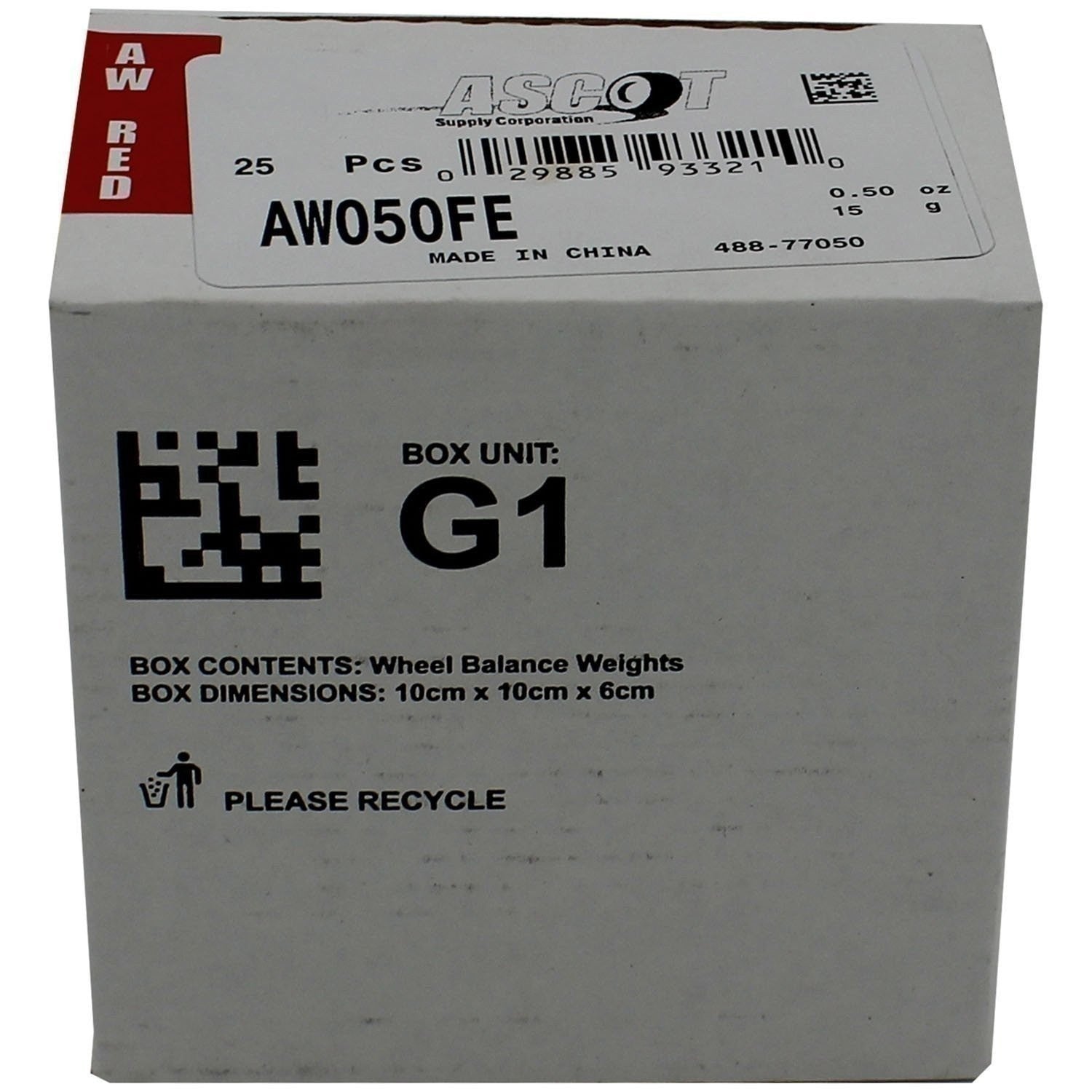 Perfect Equipment AW050FE Coated Steel Wheel Weights 0.50 oz Box of 25