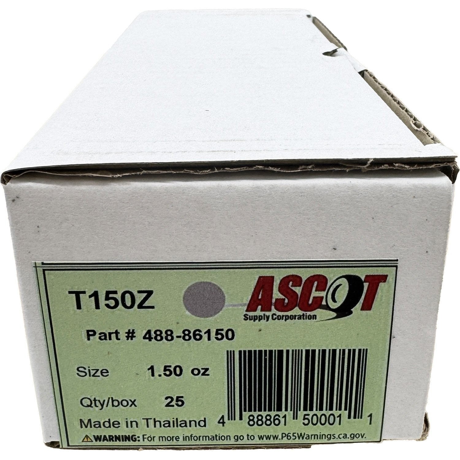 Ascot T Style Coated Zinc Clip-On Wheel Weights 1.50oz Box of 25