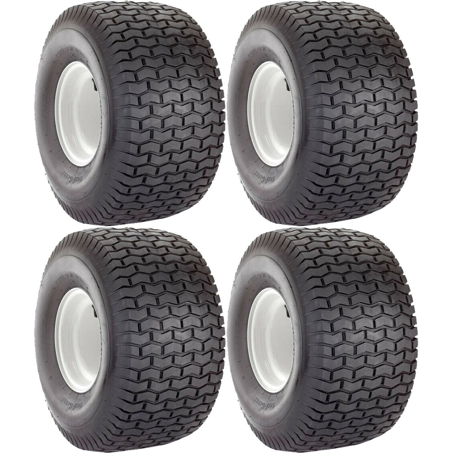 Carlisle Turf Saver Lawn Mower Tire Set 2Ply 20x8-8 & 15x6-6 (4 Tires)