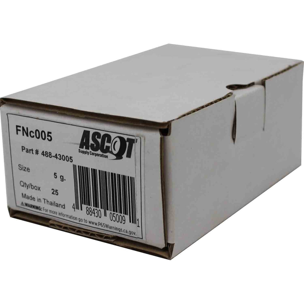 Ascot FN Coated Clip-On Wheel Weights 5gm (.25oz) Box of 25