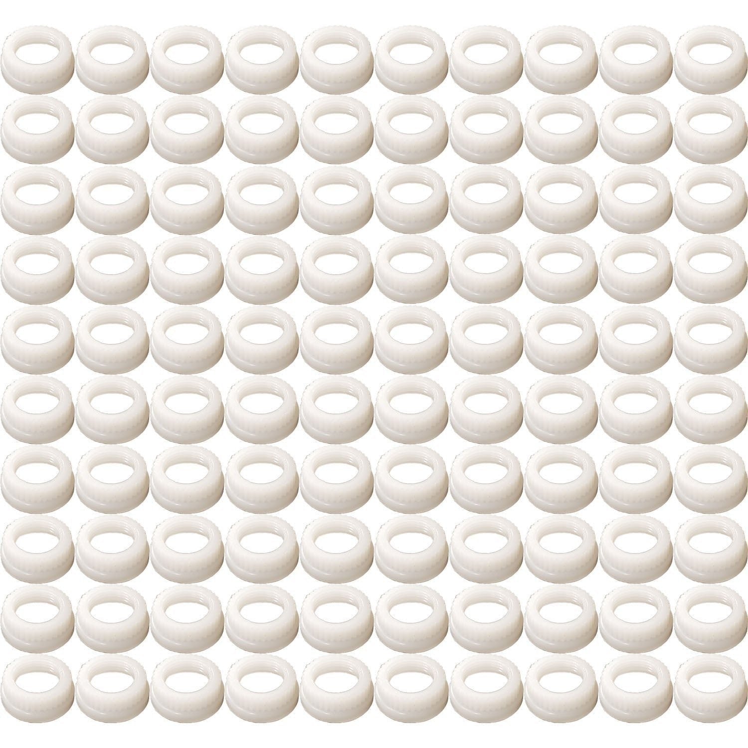 Pack of 100 Nylon Rim Nuts for Tractor Tube Valves TR-218A TR-220A