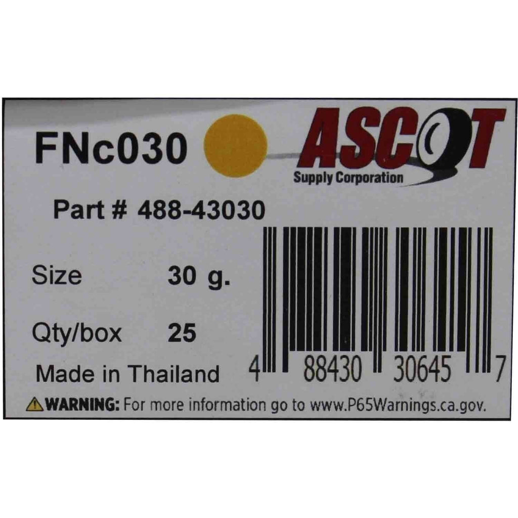 Ascot FN Coated Clip-On Wheel Weights 30gm (1oz) Box of 25