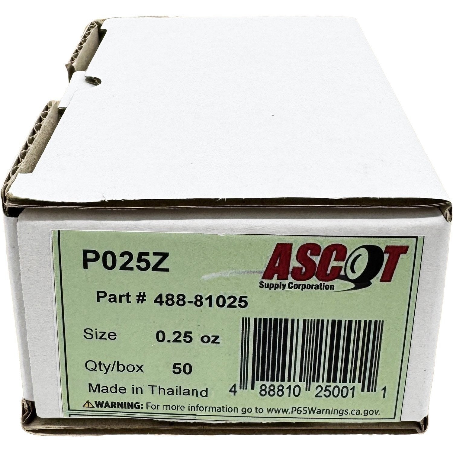 Ascot P Style Coated Zinc Clip-On Wheel Weights 0.25oz Box of 50