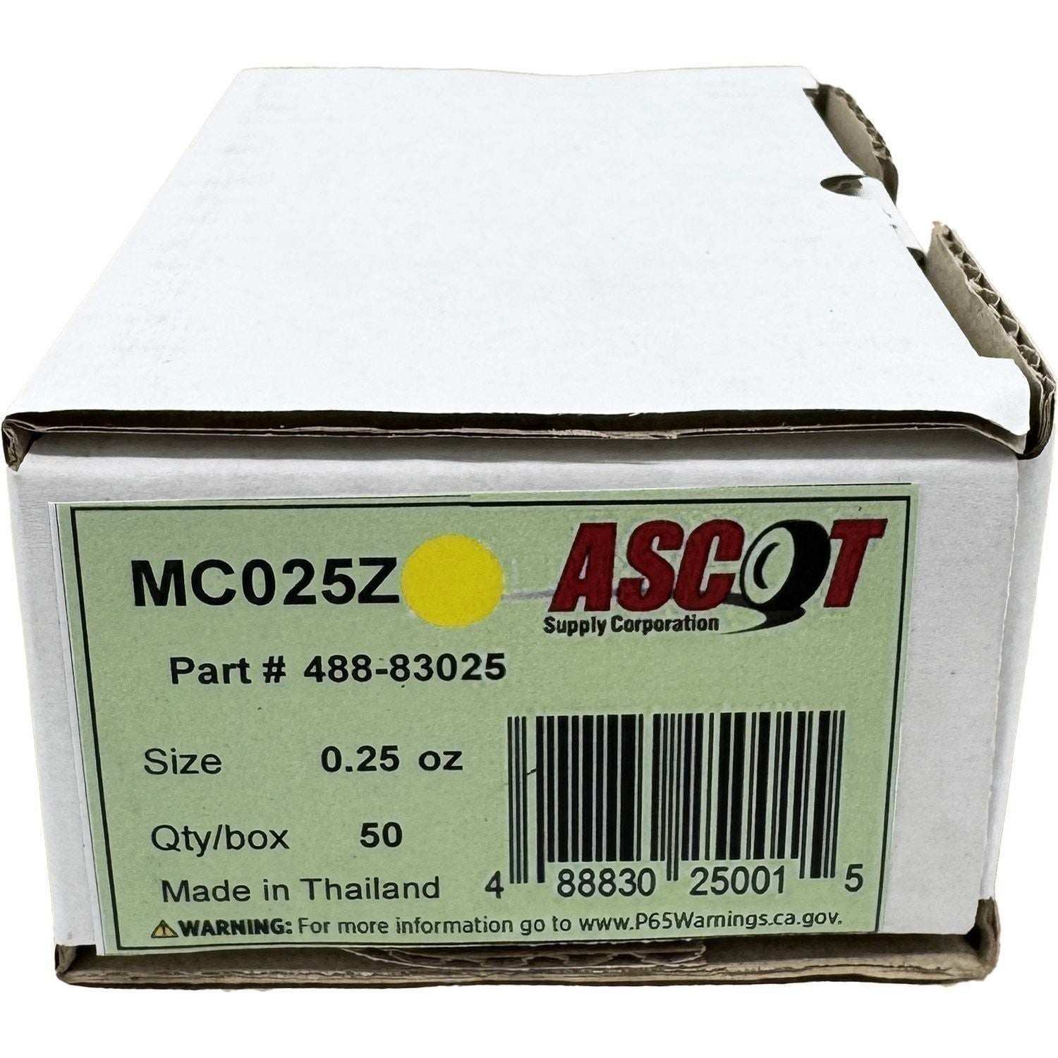 Ascot MC Coated Zinc Clip-On Wheel Weights 0.25oz - Box of 50