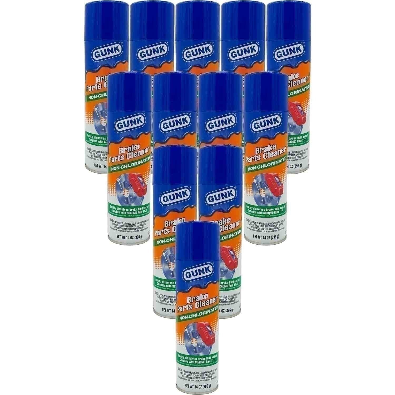 Gunk M710 Non-Chlorinated Brake Parts Cleaner 14oz - Pack of 12 Low VOC