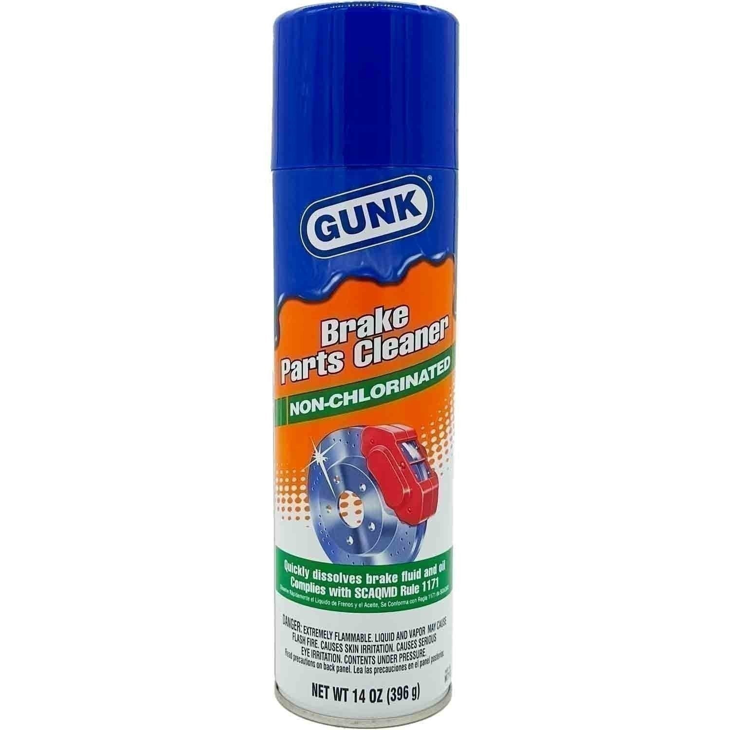Gunk M710 Non-Chlorinated Brake Parts Cleaner 14oz - Pack of 12 Low VOC