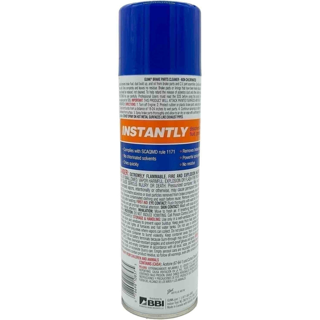 Gunk M710 Non-Chlorinated Brake Parts Cleaner 14oz - Pack of 12 Low VOC