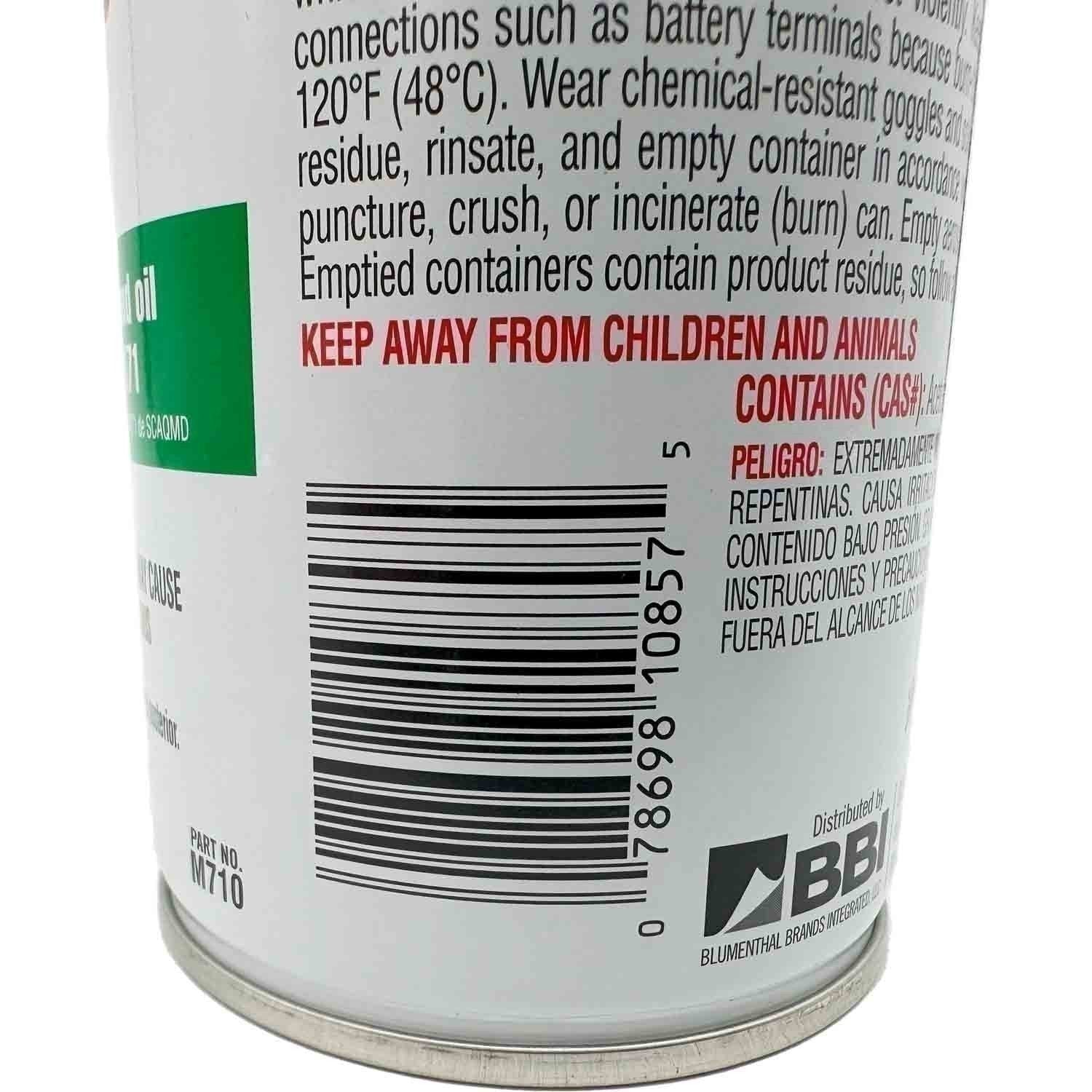 Gunk M710 Non-Chlorinated Brake Parts Cleaner 14oz - Pack of 12 Low VOC