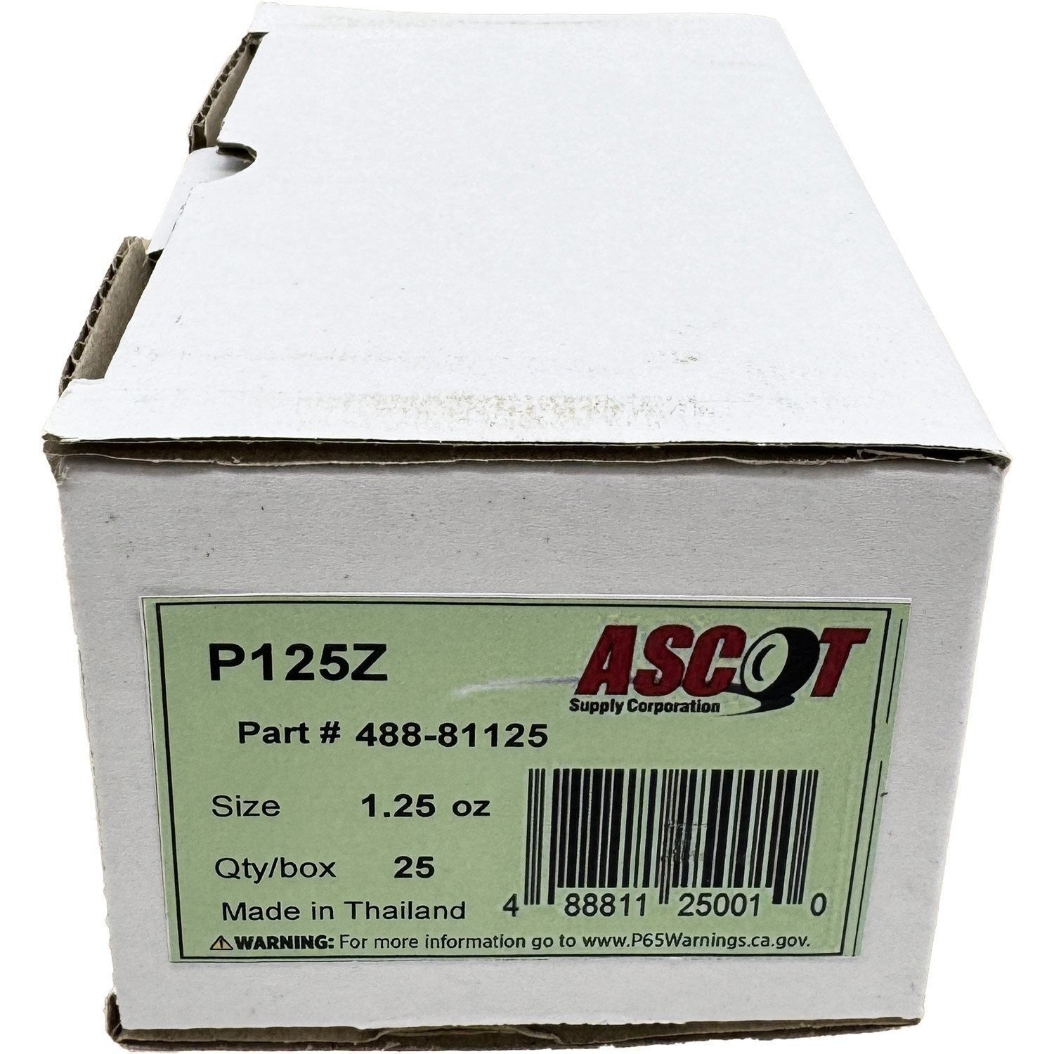Ascot P Style Coated Zinc Clip-On Wheel Weights 1.25oz Box of 25