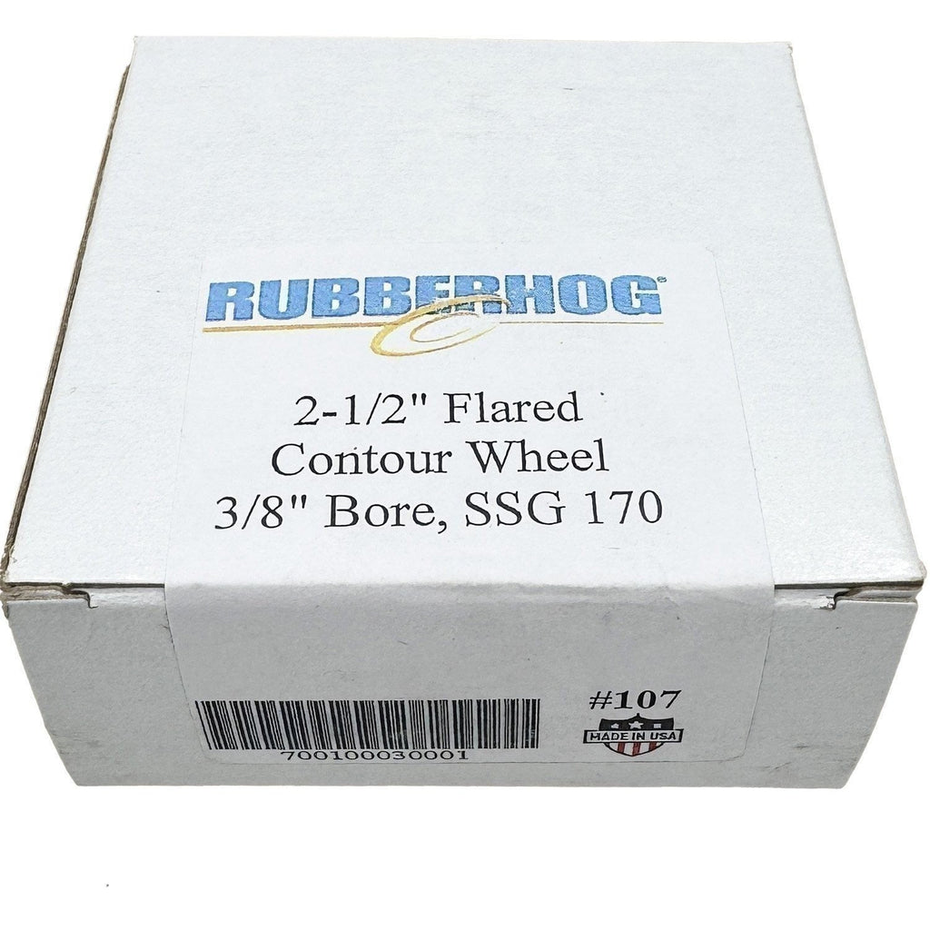 Rubberhog 2.5" x 1" Flared Buffing Wheel 170 SSG 3/8" Arbor Hole