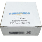 Rubberhog 2.5" x 1" Flared Buffing Wheel 170 SSG 3/8" Arbor Hole