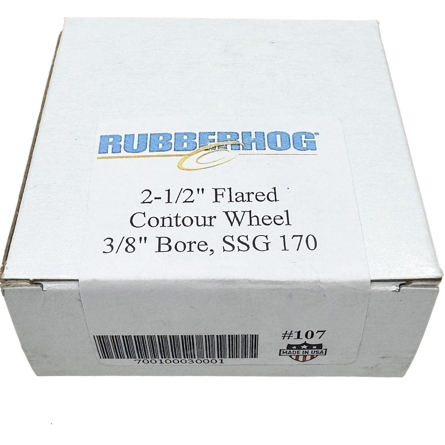 Rubberhog 2.5" x 1" Flared Buffing Wheel 170 SSG 3/8" Arbor Hole