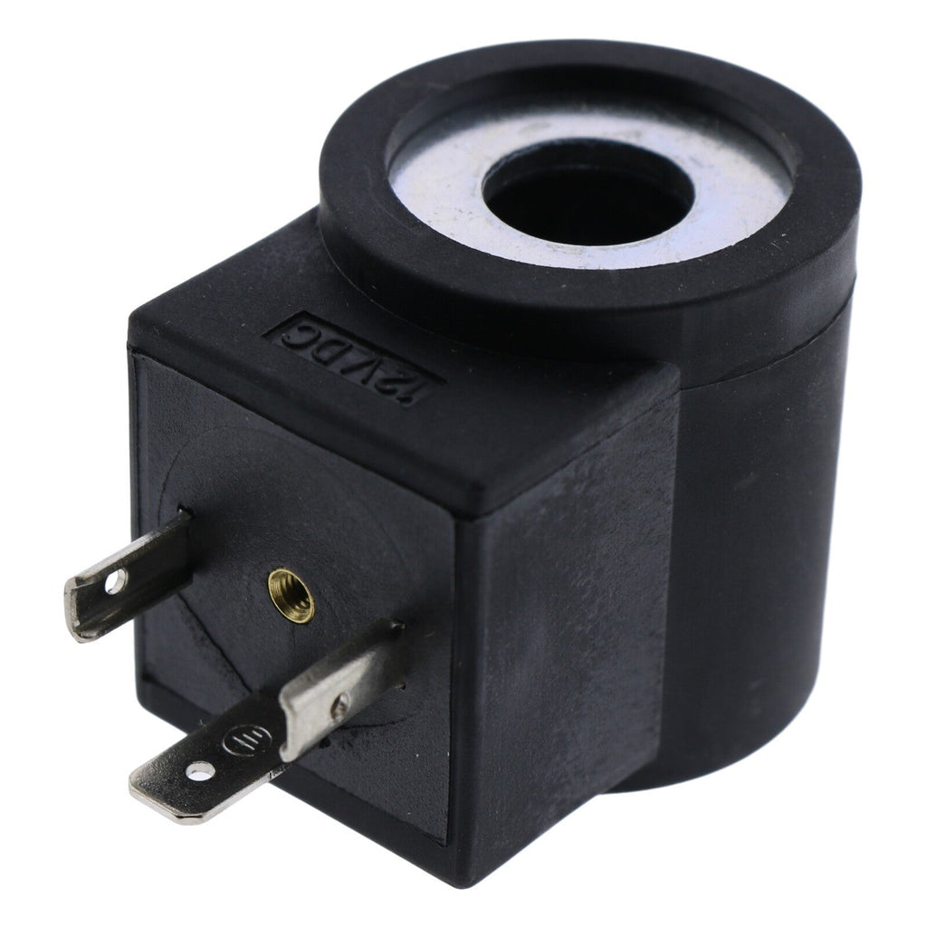 12V Solenoid Valve Coil 6306012 3-Prong DIN Connector for HydraForce Stem 08