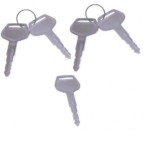 5X Heavy Equipment Keys 787 for Komatsu Machinery - Fits Most Models