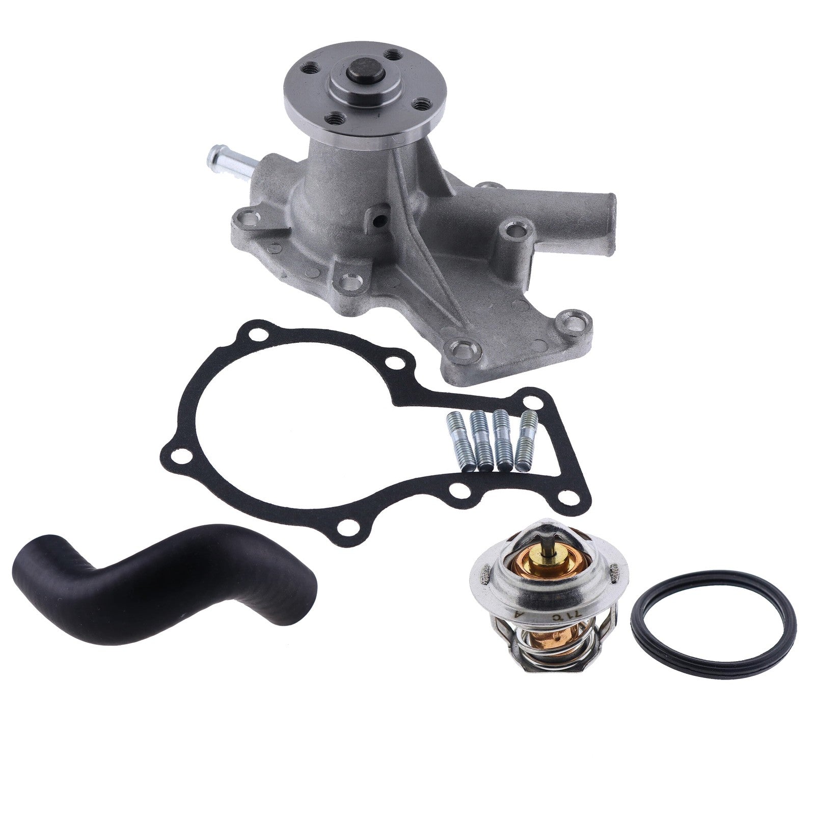 Kubota G1700 G1800 Water Pump with Return Hose & Thermostat Replacement