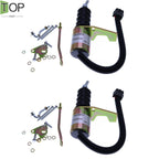 2X Fuel Shutoff Solenoid SA-3799-12 SA-0999 for Deutz Bosch RSV Cummins Engine