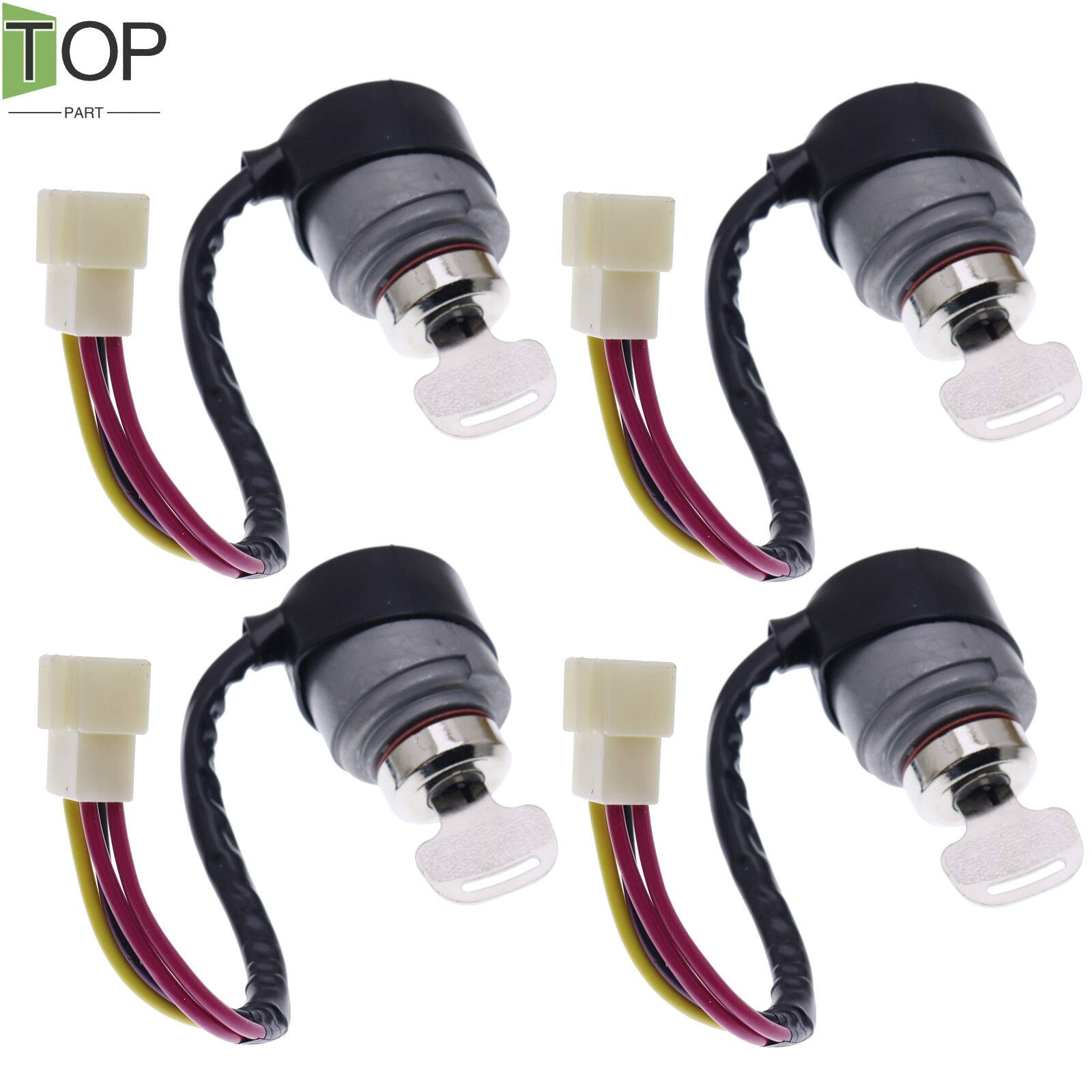 4X 52200-41212 Ignition Key Switch for Kubota M4900 M5700 M6800 M8200 M9000