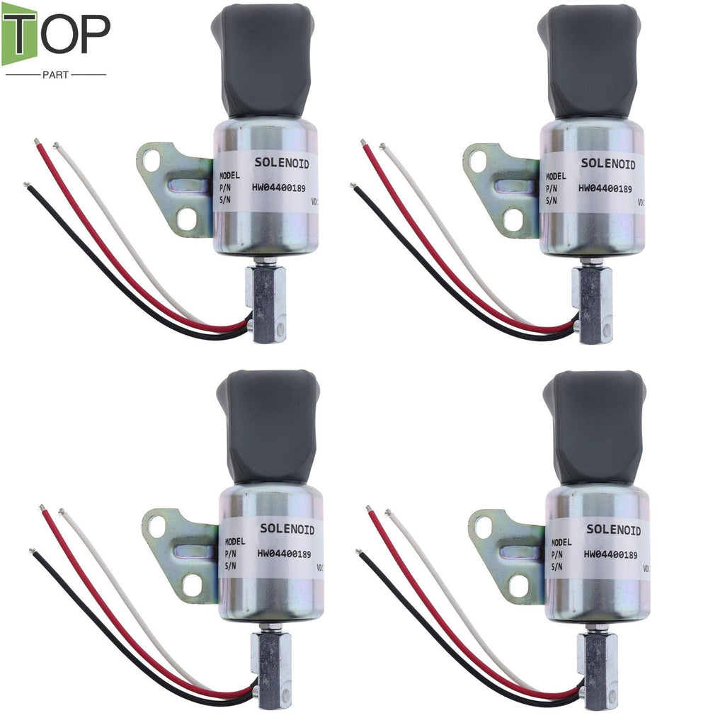 4X 12V Shutdown Solenoid 17520-60013 For Kubota D722 D902 Z482