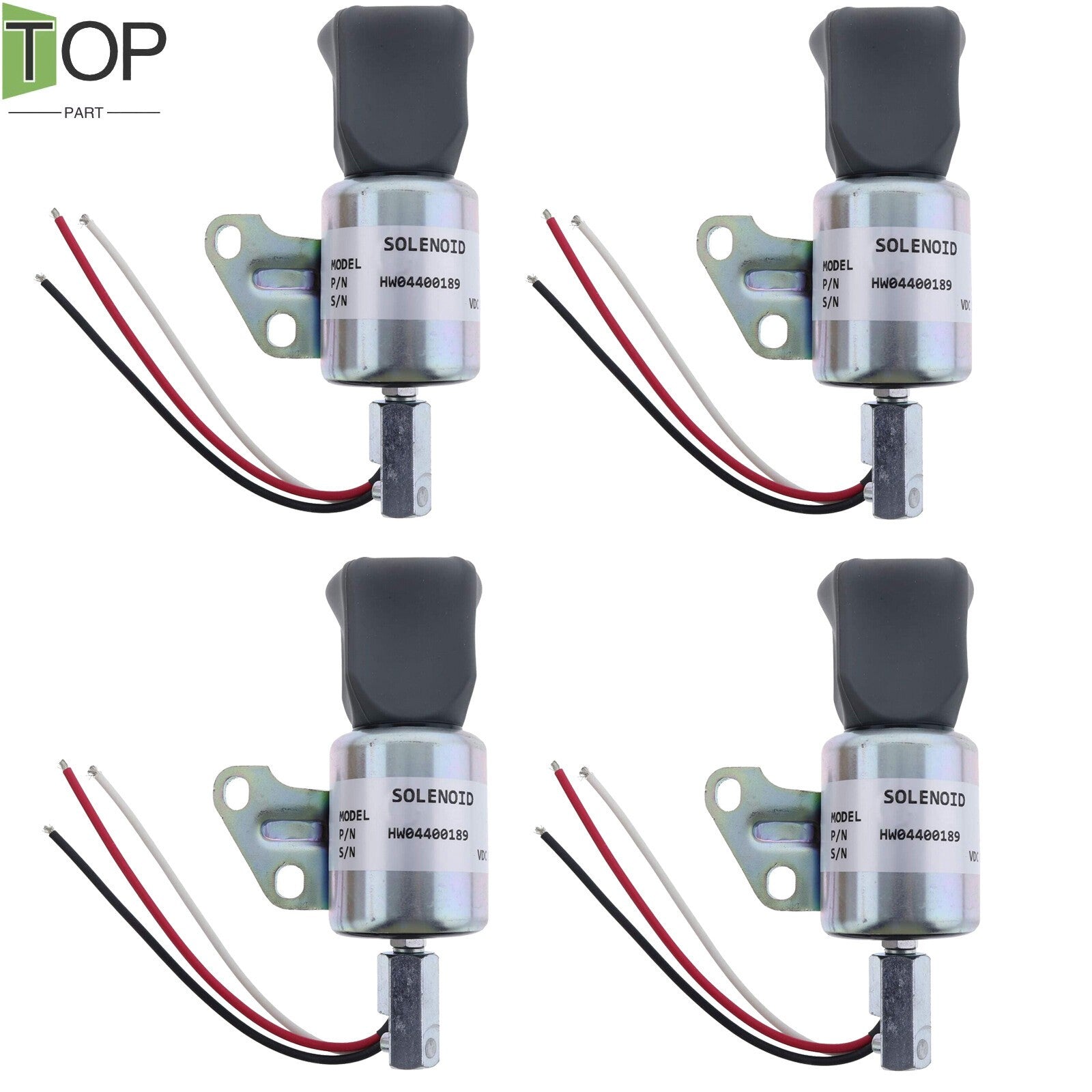 4X 12V Shutdown Solenoid 17520-60013 For Kubota D722 D902 Z482