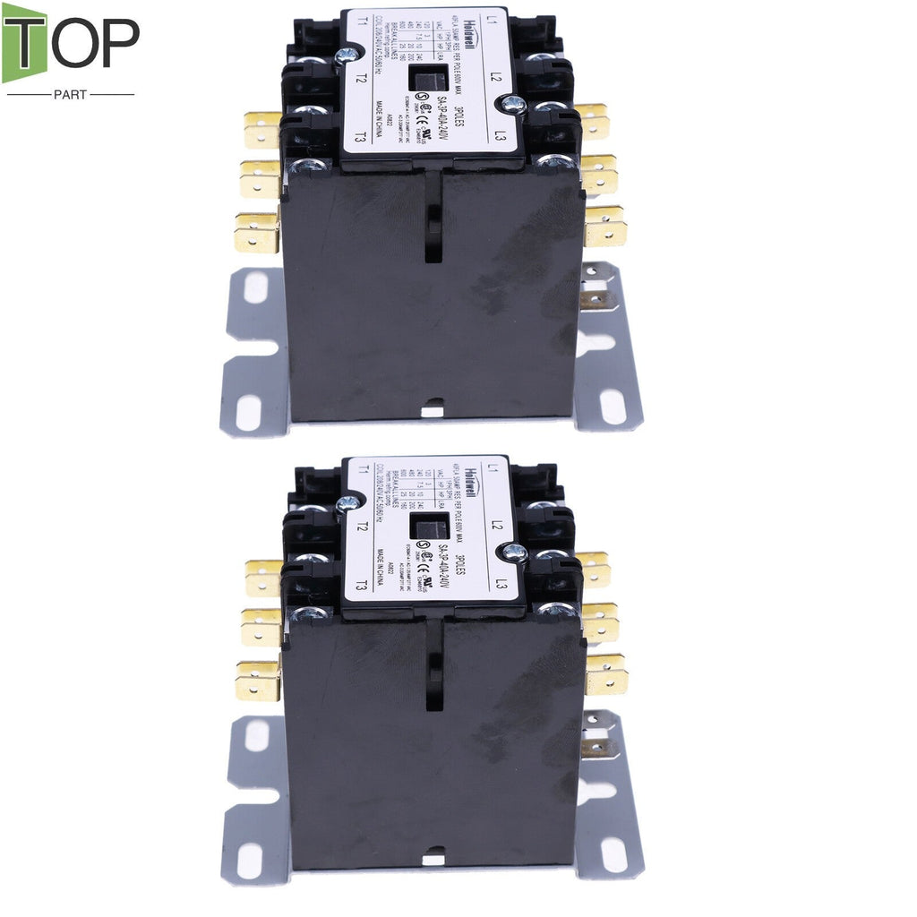 2X New 3 Poles 40 Amp 240V AC Coil Definite Purpose Contactor SA-3P-40A-240V