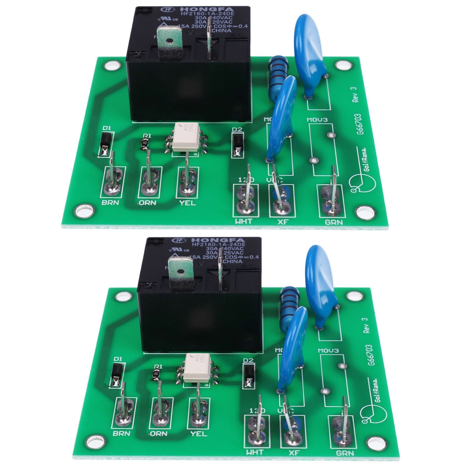 2X For E-Z-Go Powerwise Plus Charger Board Power Input 1994+ G6670301 28566-G04