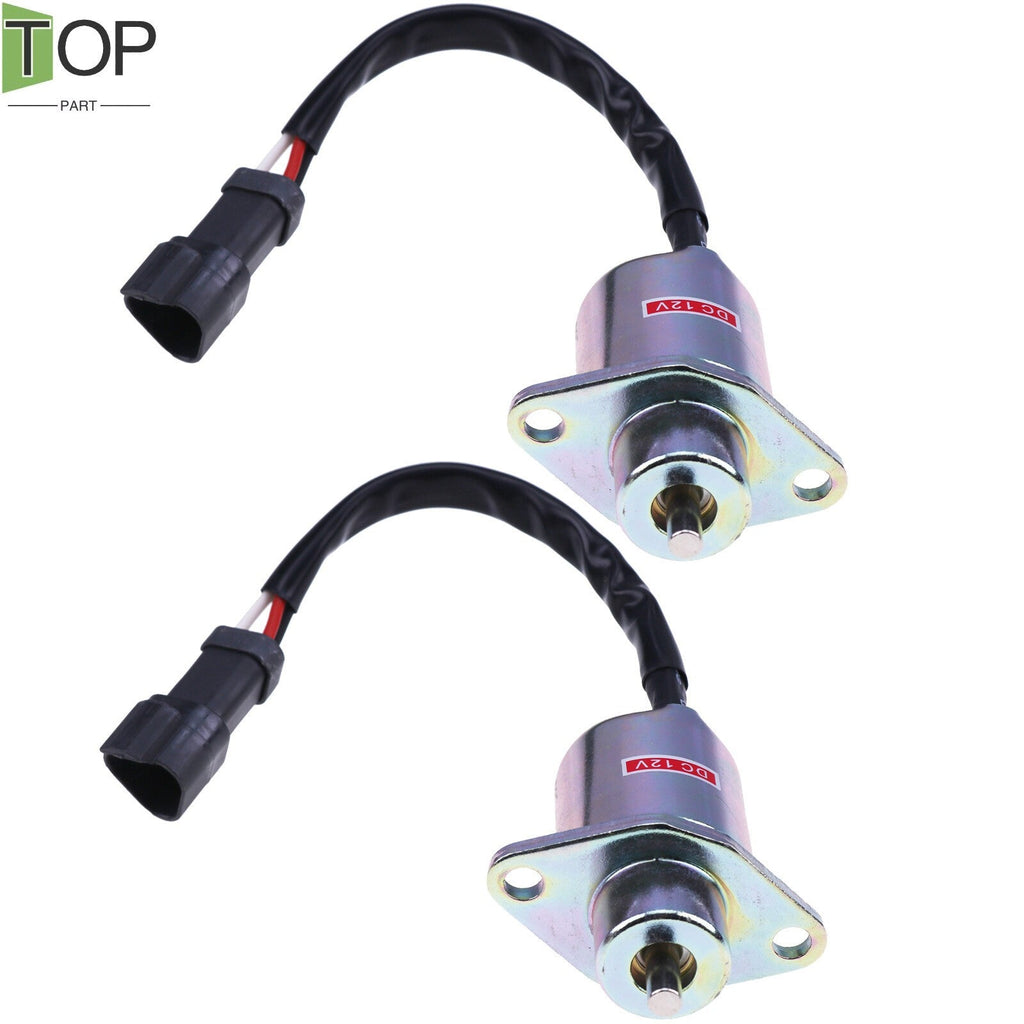2X 2848A278 Fuel Shut Off Solenoid For CAT 236 246 Skid Steer Perkins UB704