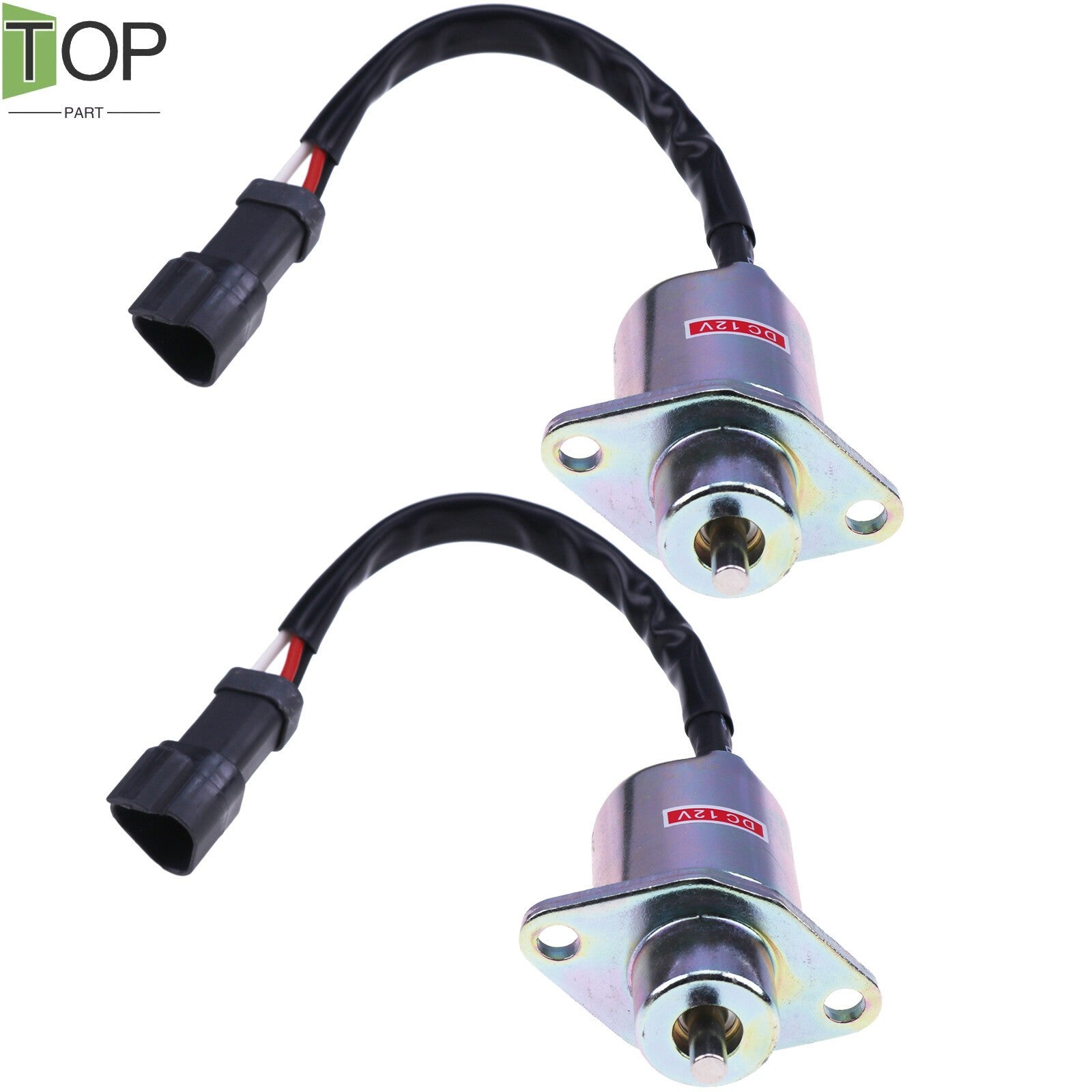 2X 2848A278 Fuel Shut Off Solenoid For CAT 236 246 Skid Steer Perkins UB704