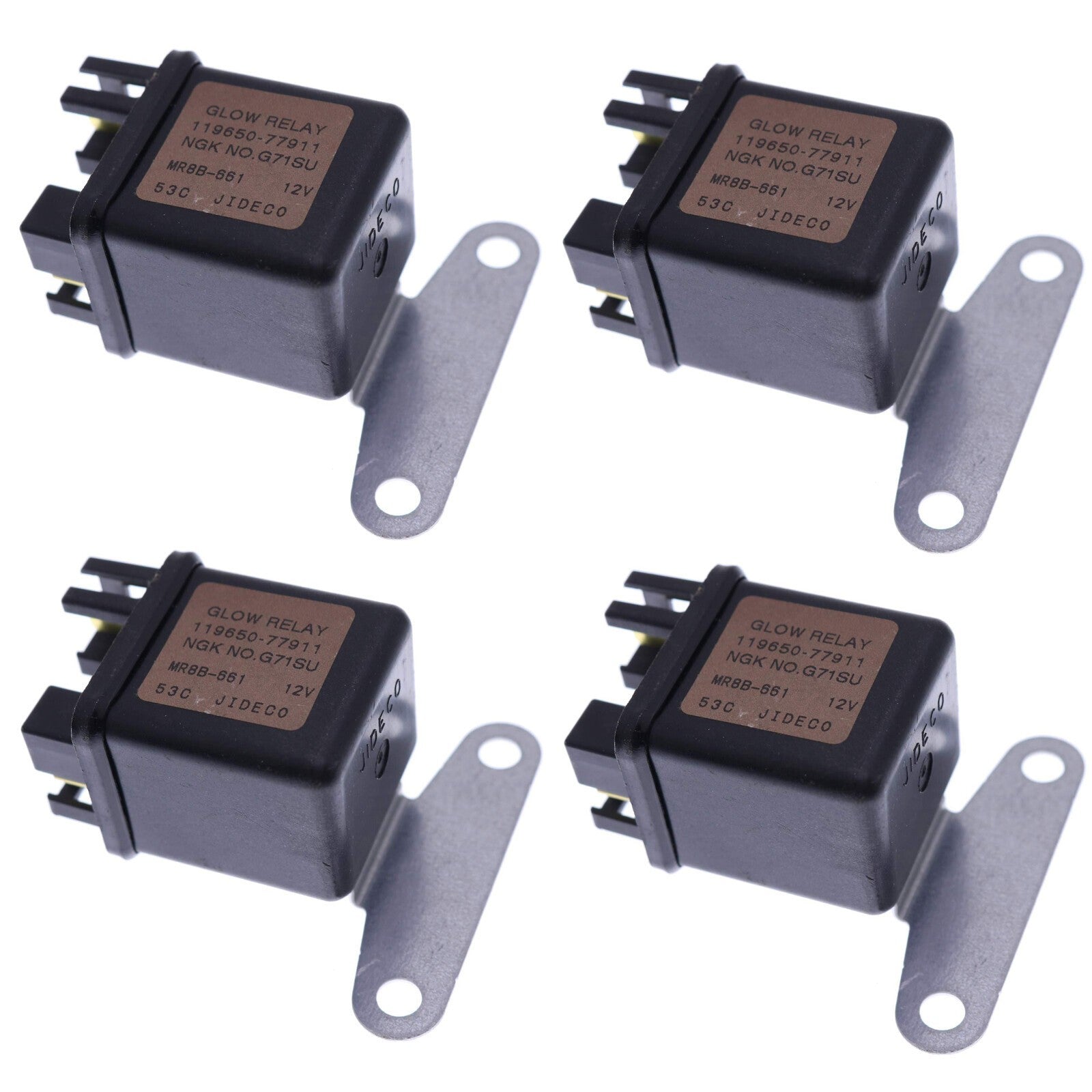 4X Glow Plug Relay 119650-77910 for Yanmar NGK G71Su, John Deere, Cub Cadet