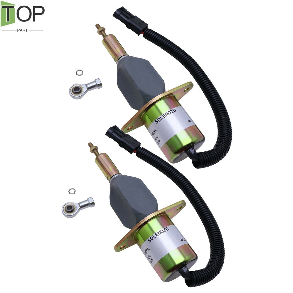 2X NEW Shut Down Solenoid 3923680 For Cummins 6CT