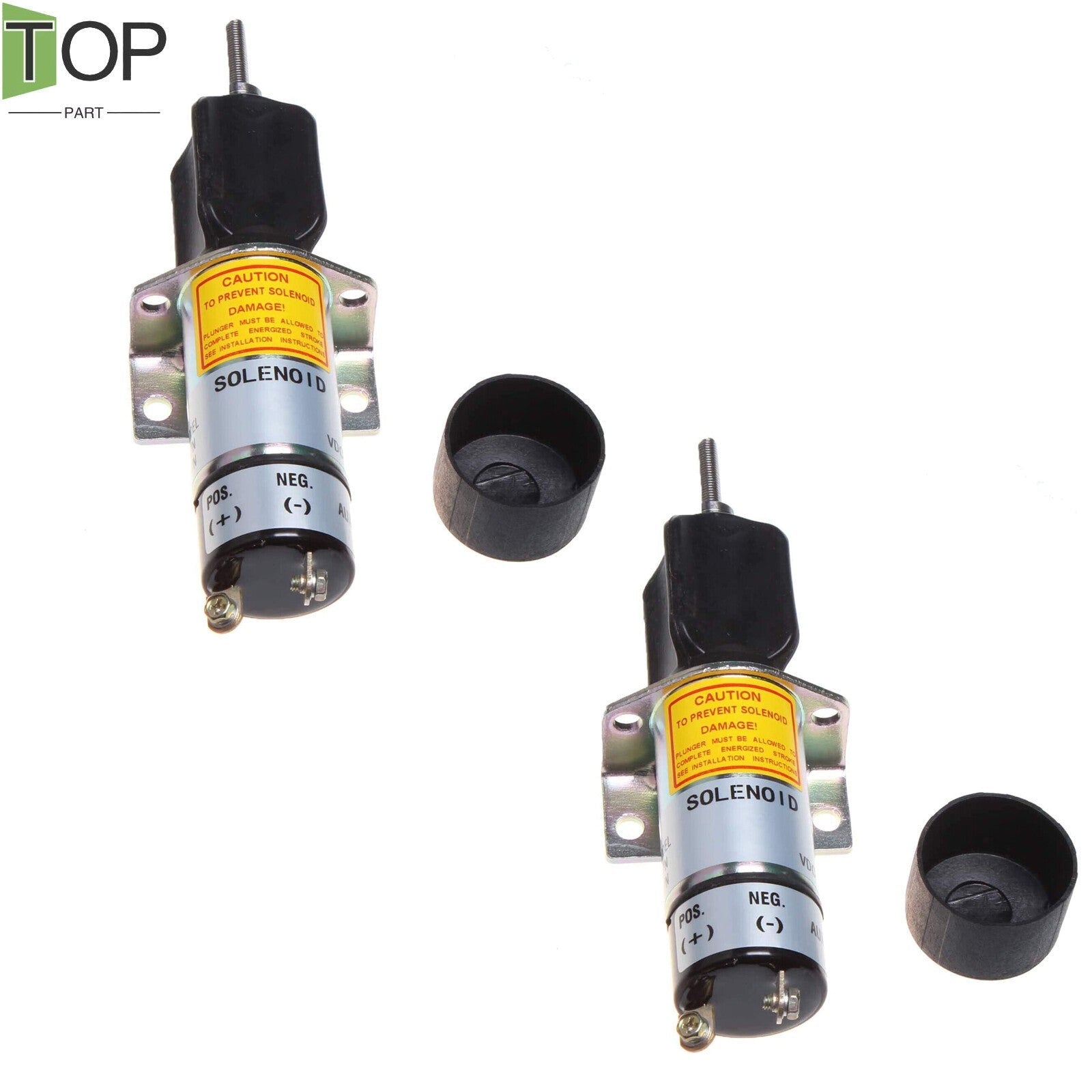 2X 12V Stop Solenoid 2 Terminals 1504-12C2U1B1S1 for Kubota DF-750