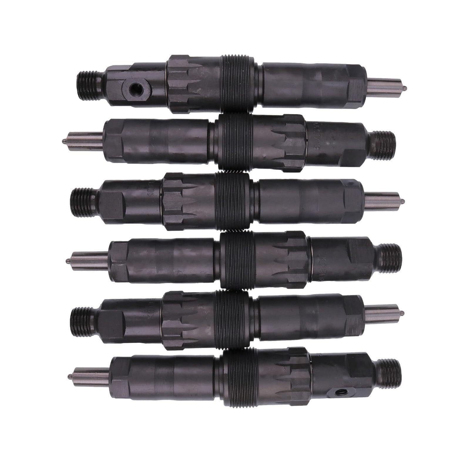 6X Fuel Injectors AR101885 AR74665 For John Deere Engine 6466A 6466D 6466T