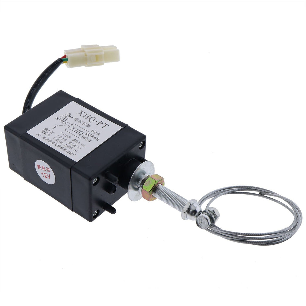 2X 12V XHQ-PT-12 Stop Solenoid Electric Throttle Adjuster Electromagnetic Valve