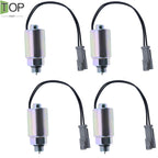 4X 12V Solenoid 3E-7507 41G0015 for Caterpillar 3054 416B 426B 428B 436B 438B